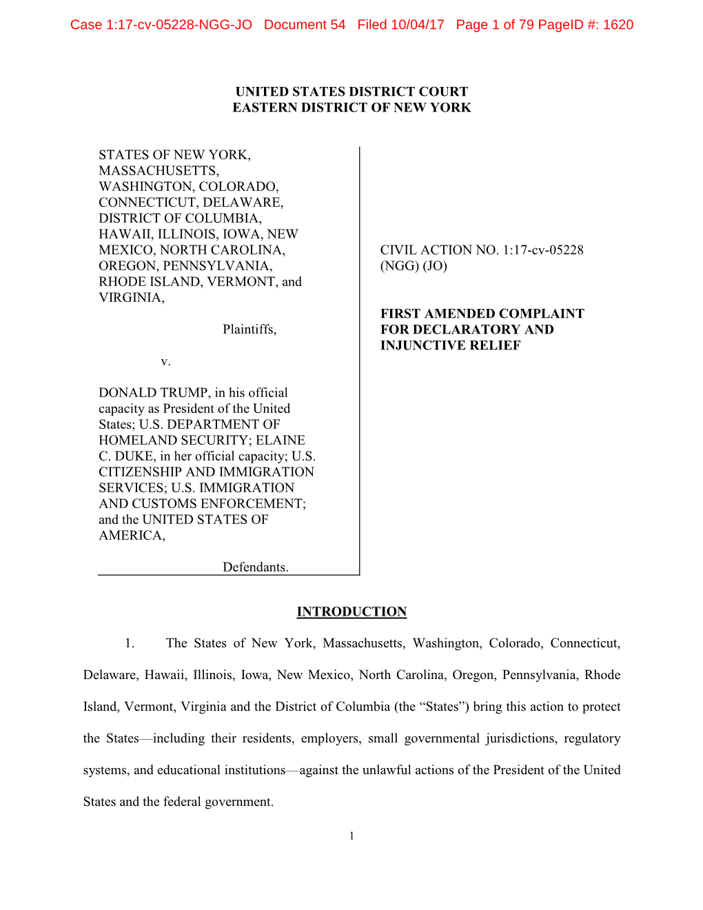 Case 1:17-Cv-05228-NGG-JO Document 54 Filed 10/04/17 Page 1 of 79 Pageid #: 1620