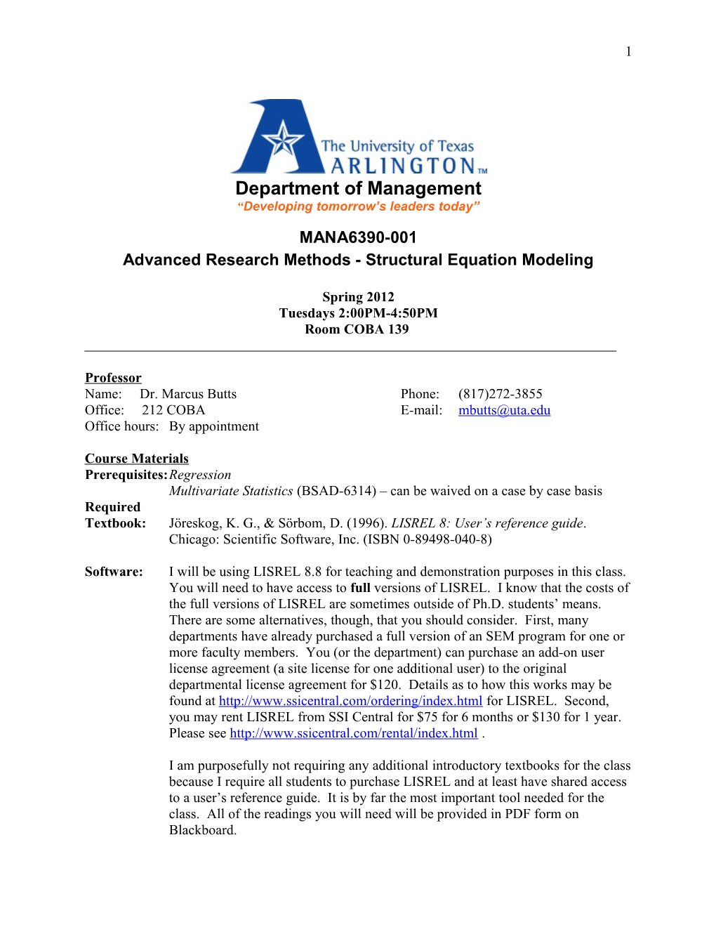 Introduction to Structural Equation Modeling