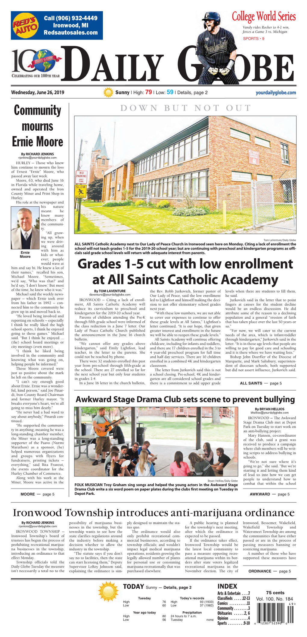 Community Mourns Ernie Moore Grades 1-5 Cut with Low Enrollment