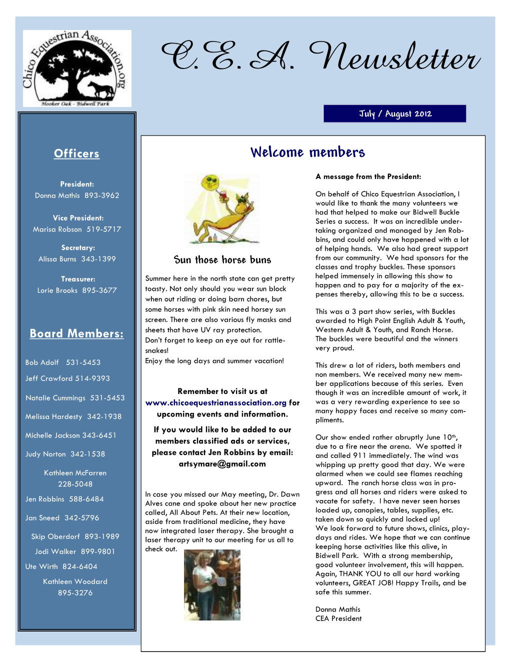 C.E.A. Newsletter