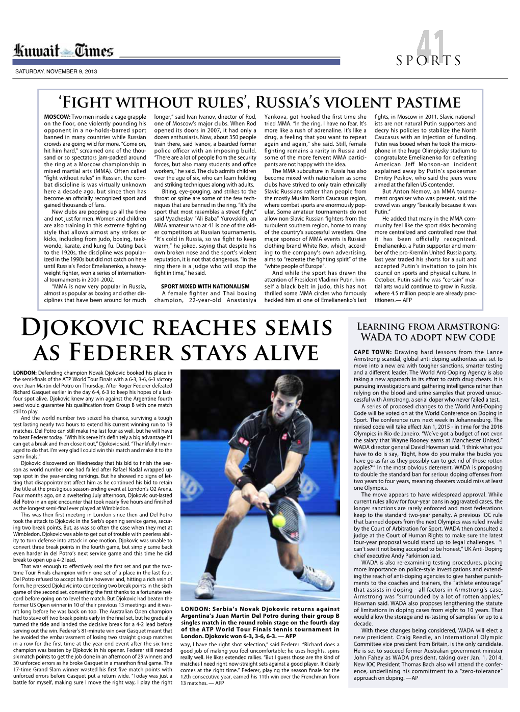 Djokovic Reaches Semis As Federer Stays Alive
