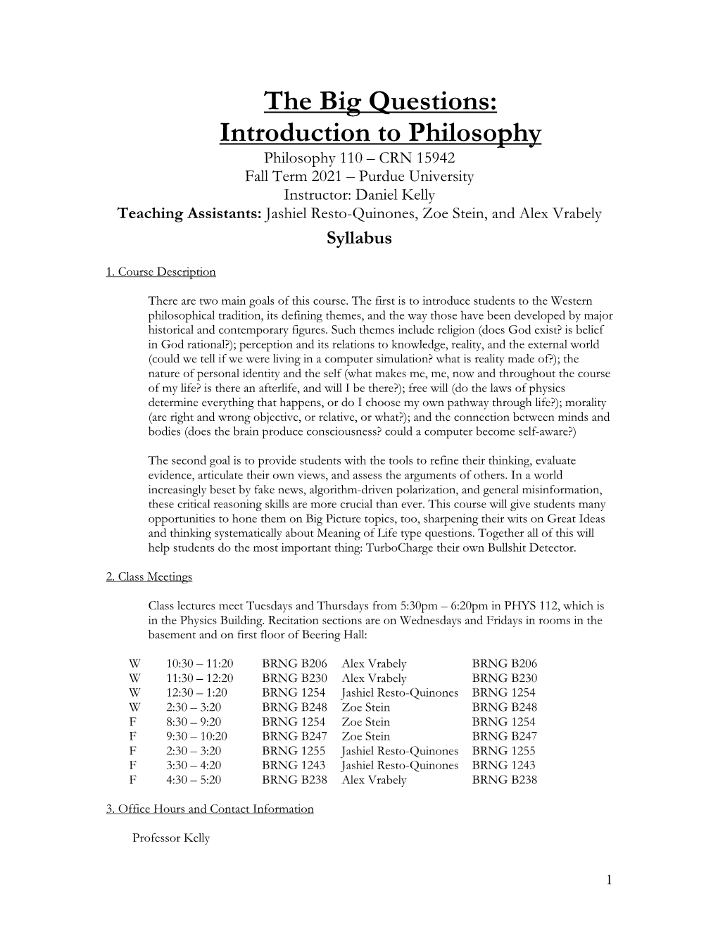 The Big Questions: Introduction to Philosophy