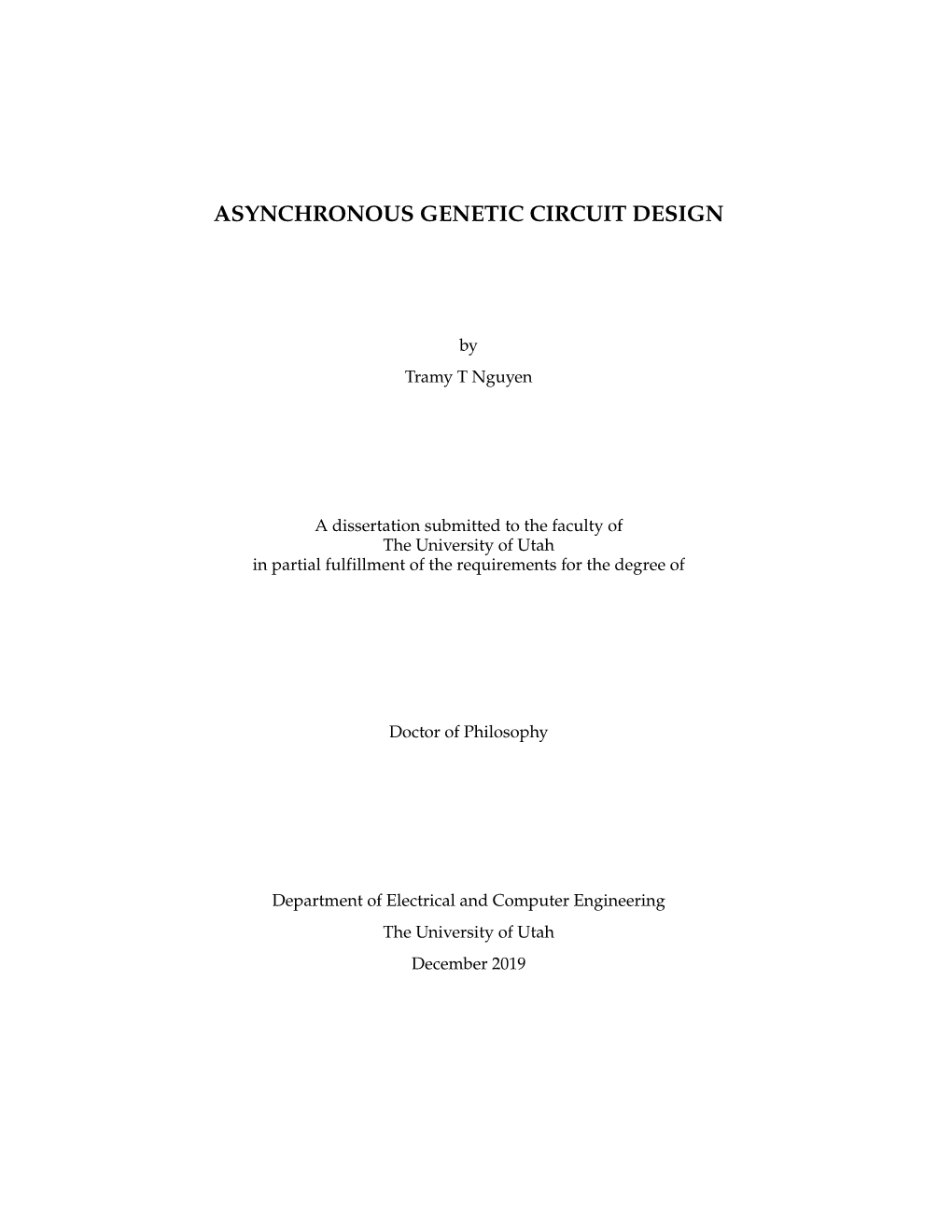 Asynchronous Genetic Circuit Design