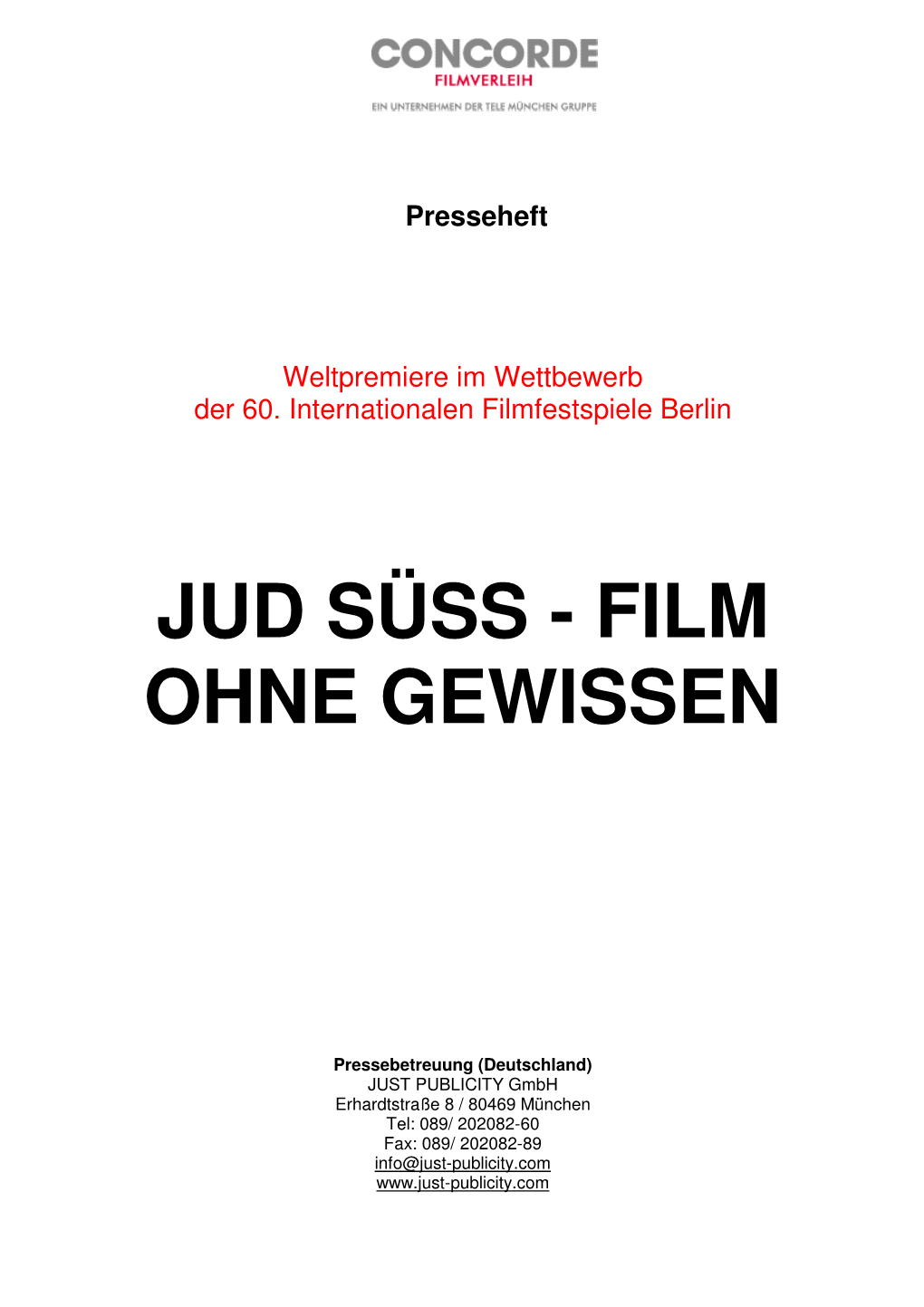 Jud Süss - Film Ohne Gewissen