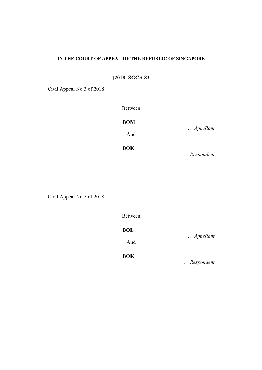 [2018] SGCA 83 Civil Appeal No 3 of 2018 Between