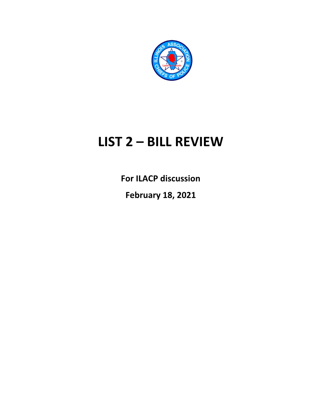 List 2 – Bill Review
