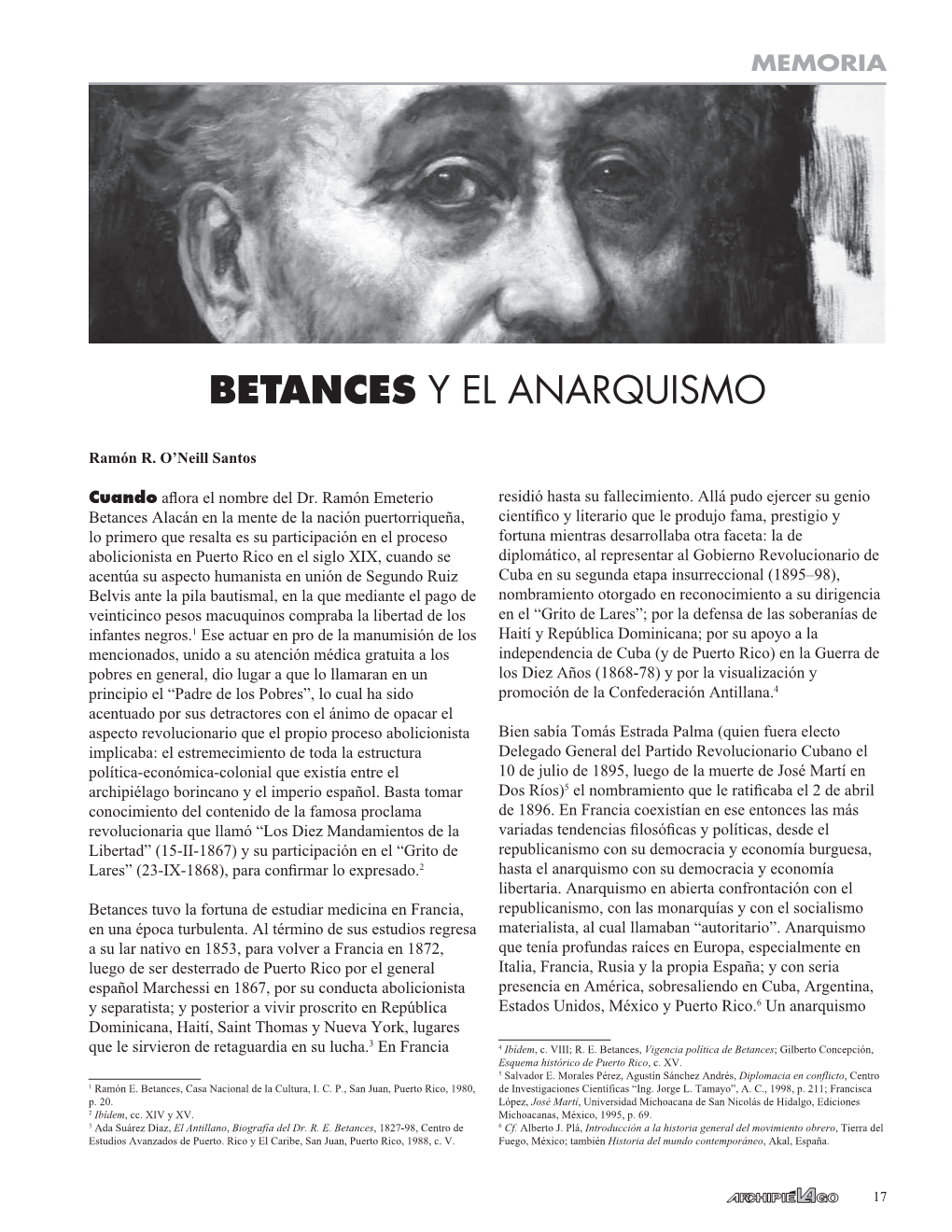 Betances Y El Anarquismo