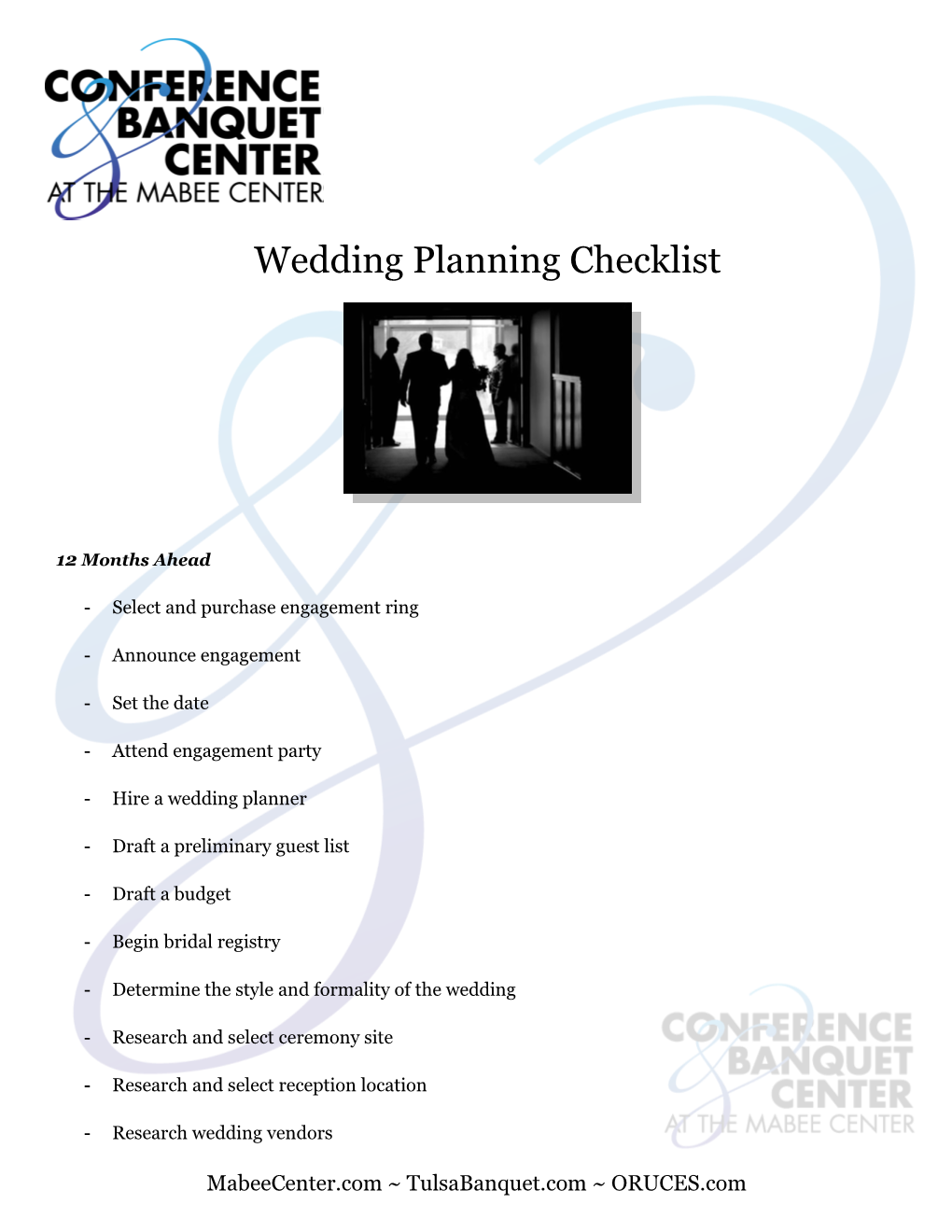 Wedding Planning Checklist