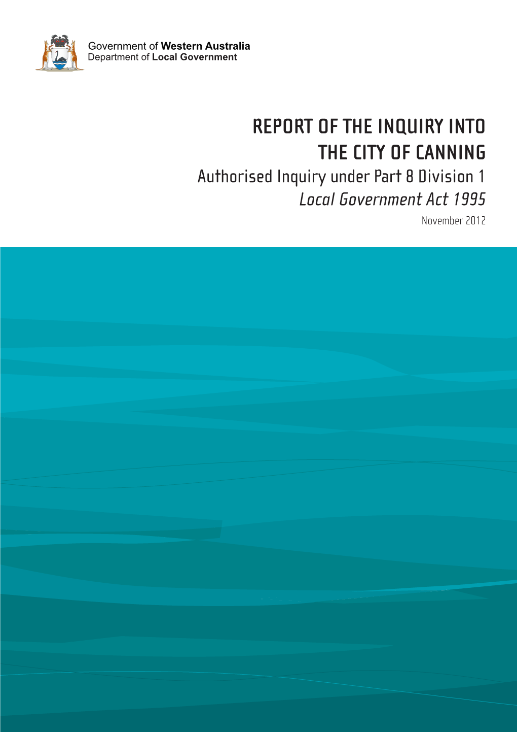 Report of the Inquiry Into the City of Canning