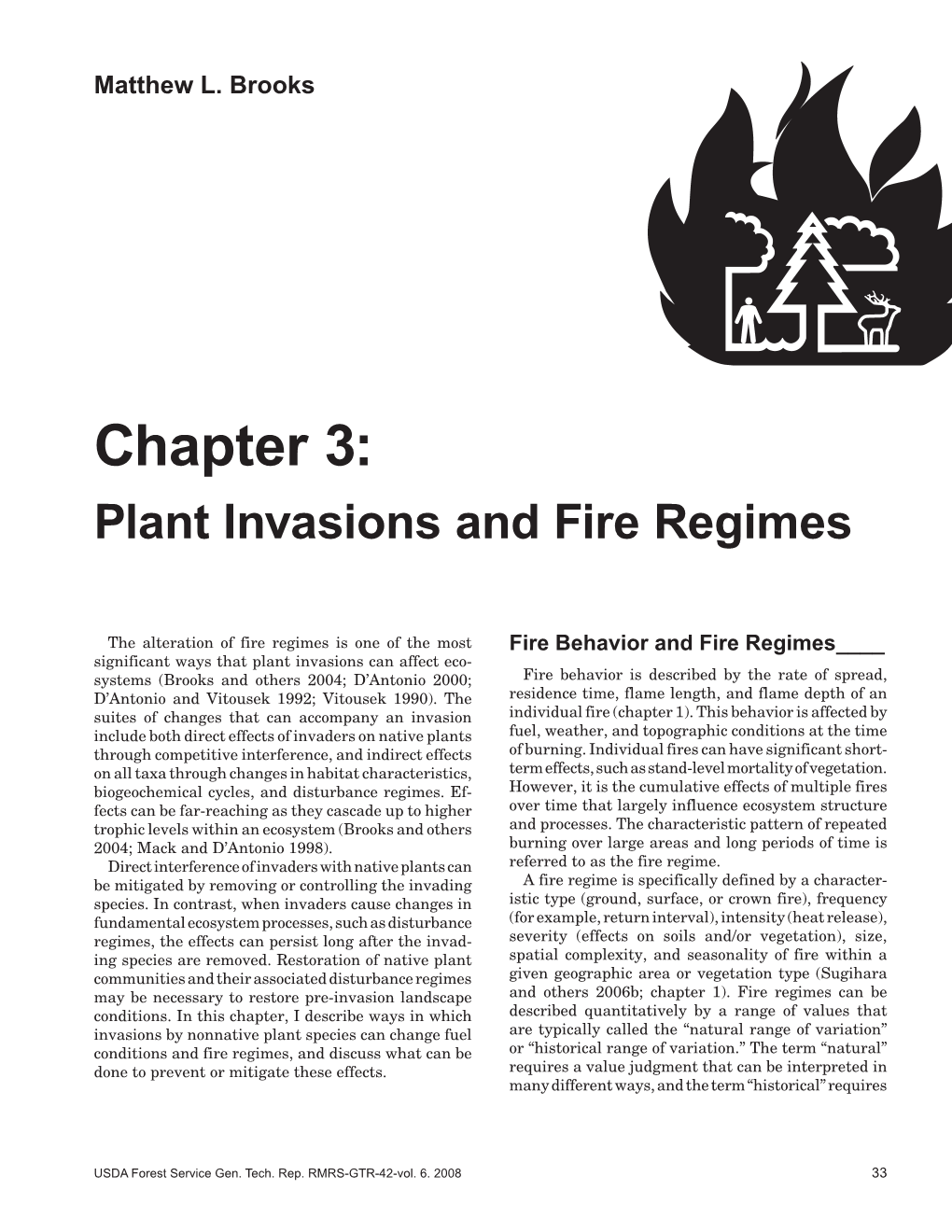 Chapter 3: Plant Invasions and Fire Regimes