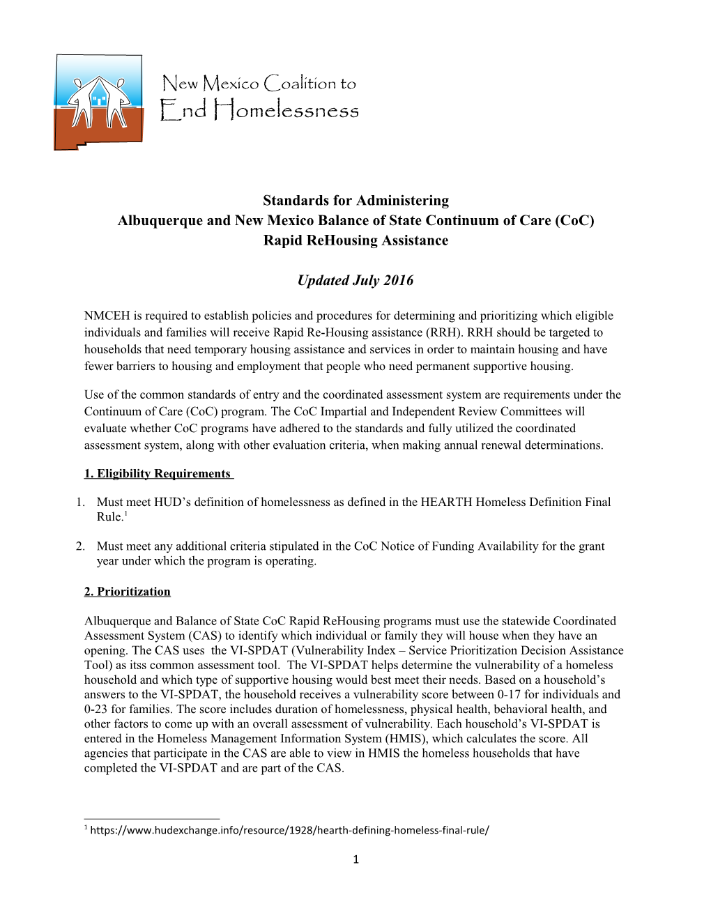 Albuquerque and New Mexico Balance of State Continuum of Care (Coc)