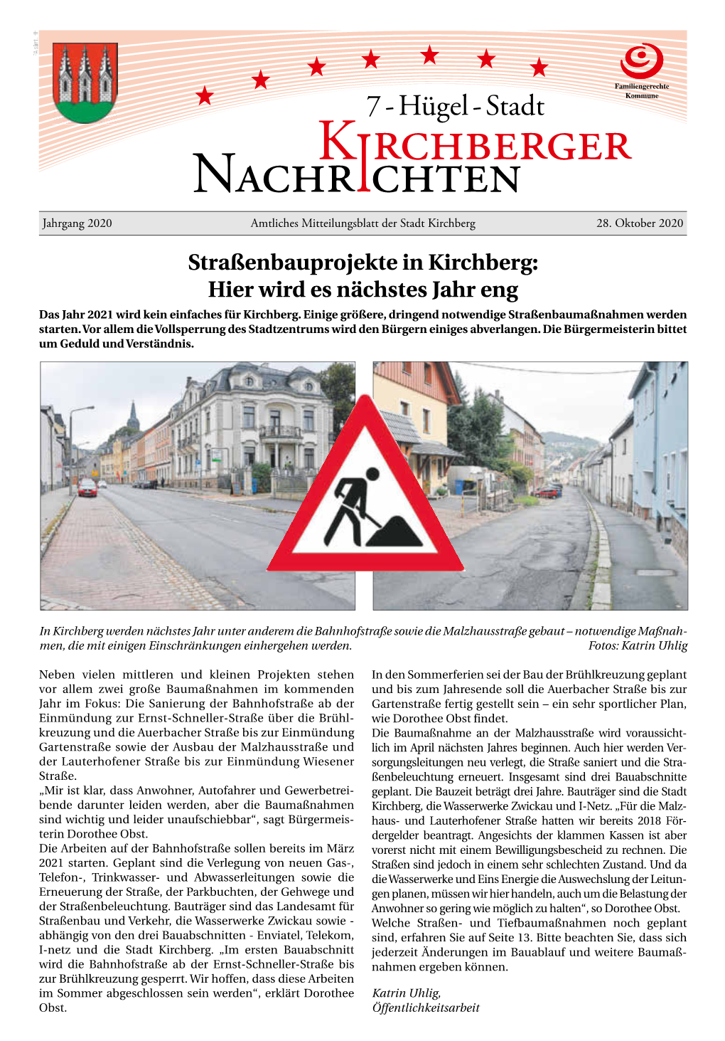 7 - Hügel - Stadt Kommune Kirchberger Nachrichten Jahrgang 2020 Amtliches Mitteilungsblatt Der Stadt Kirchberg 28