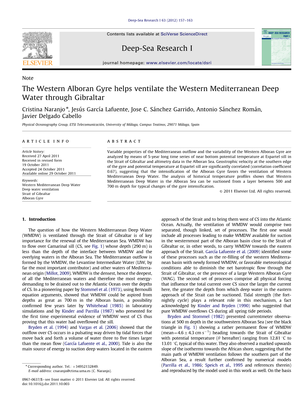 The Western Alboran Gyre Helps Ventilate the Western Mediterranean Deep Water Through Gibraltar