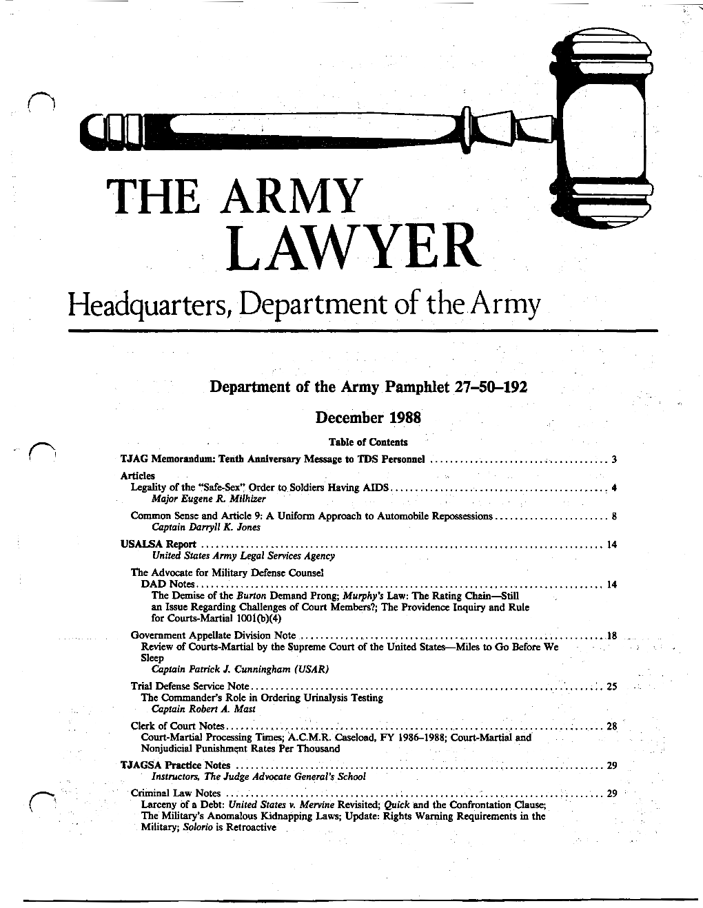 The Army Lawyer