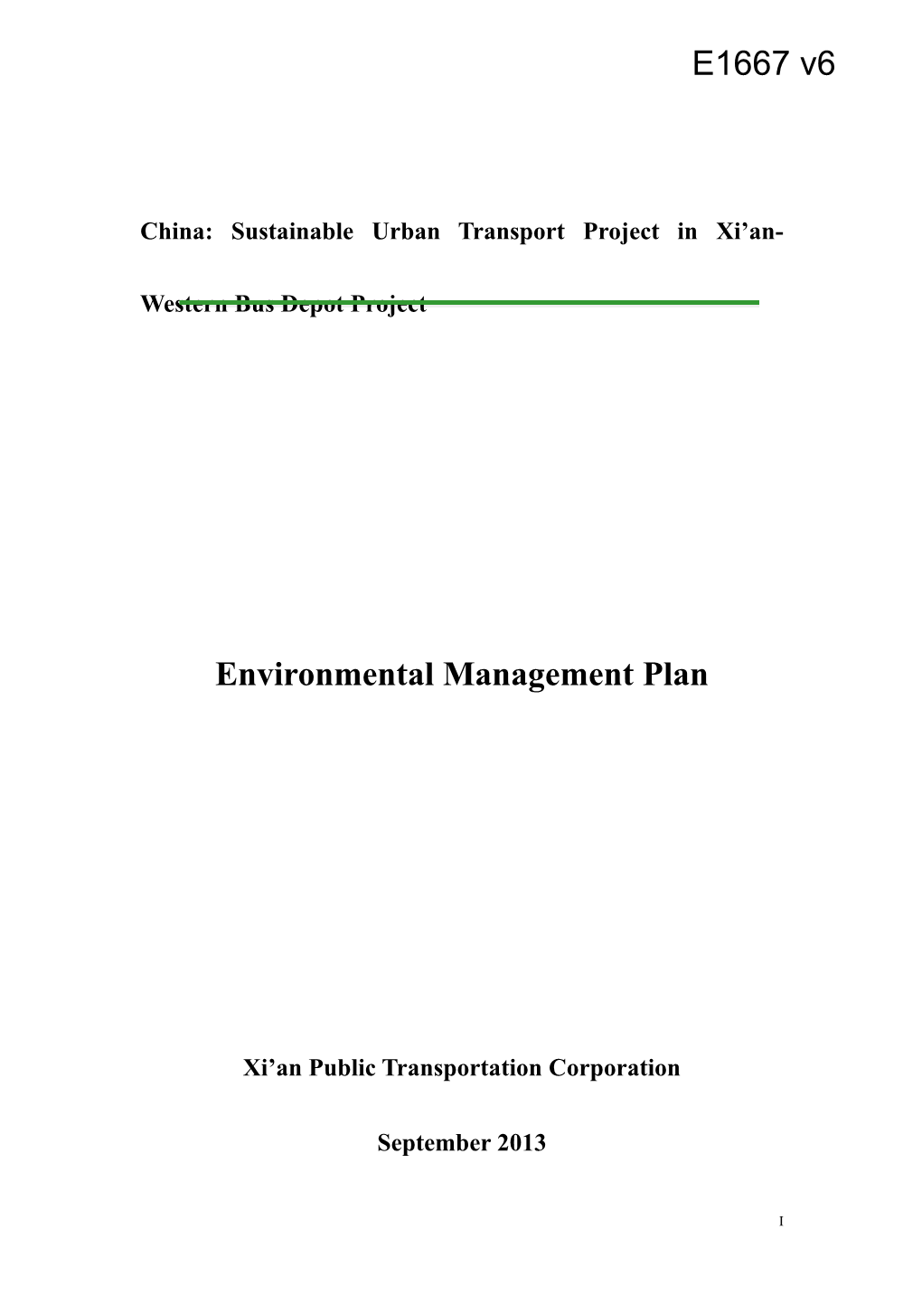 China: Sustainable Urban Transport Project in Xi An-Bus Maintenance Company Projects in the West