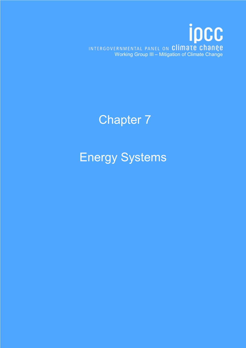 Chapter 7 Energy Systems