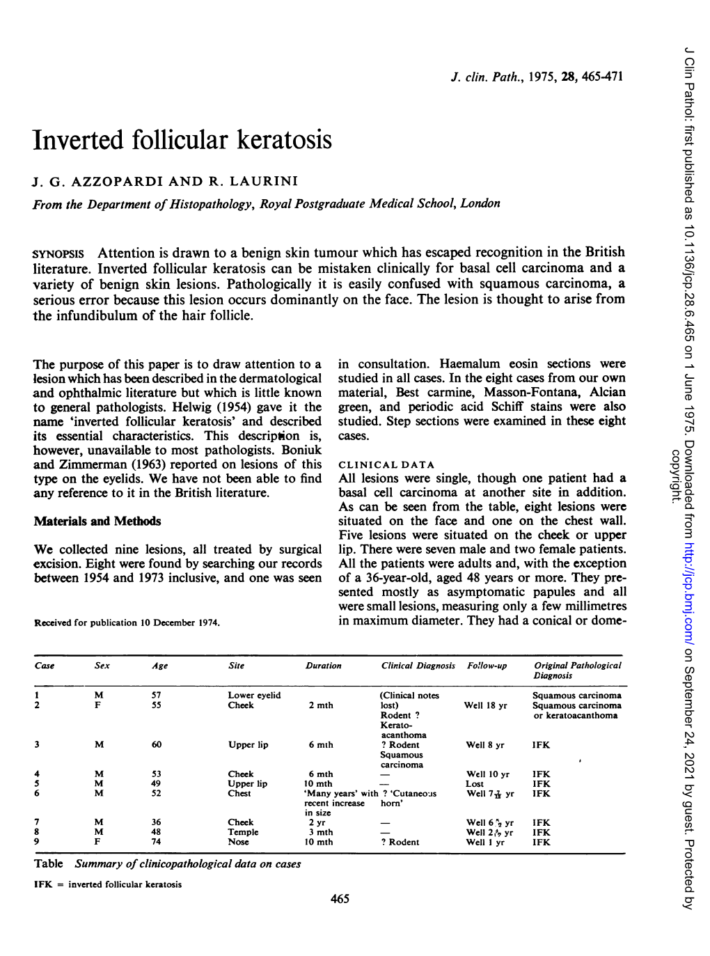 Inverted Follicular Keratosis