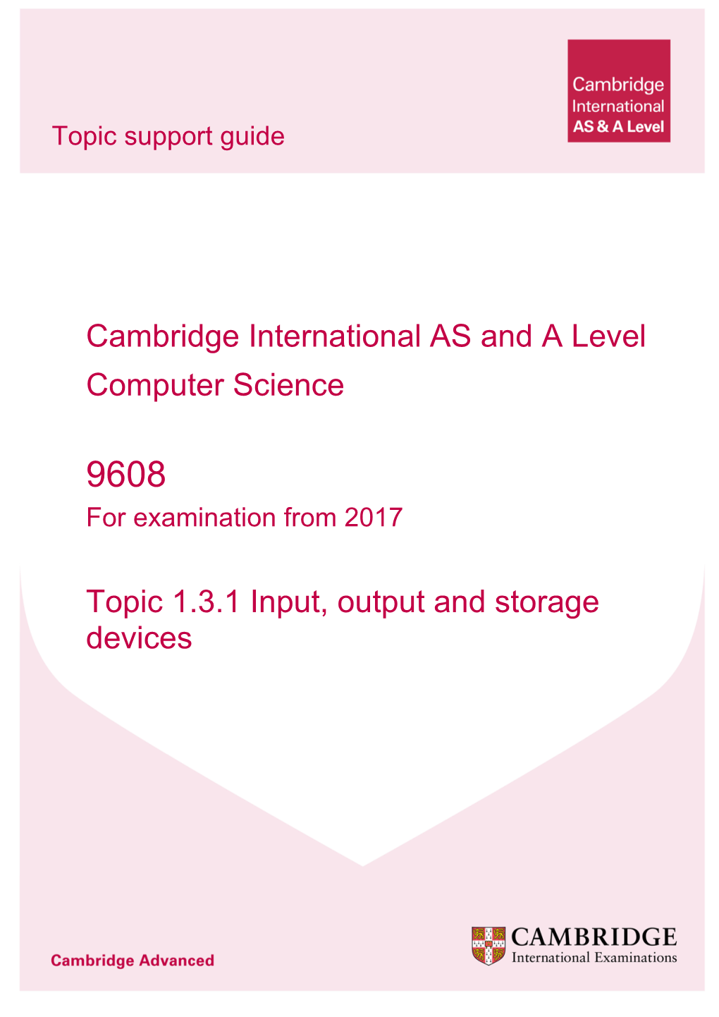 Topic 1.3.1 Input, Output and Storage Devices