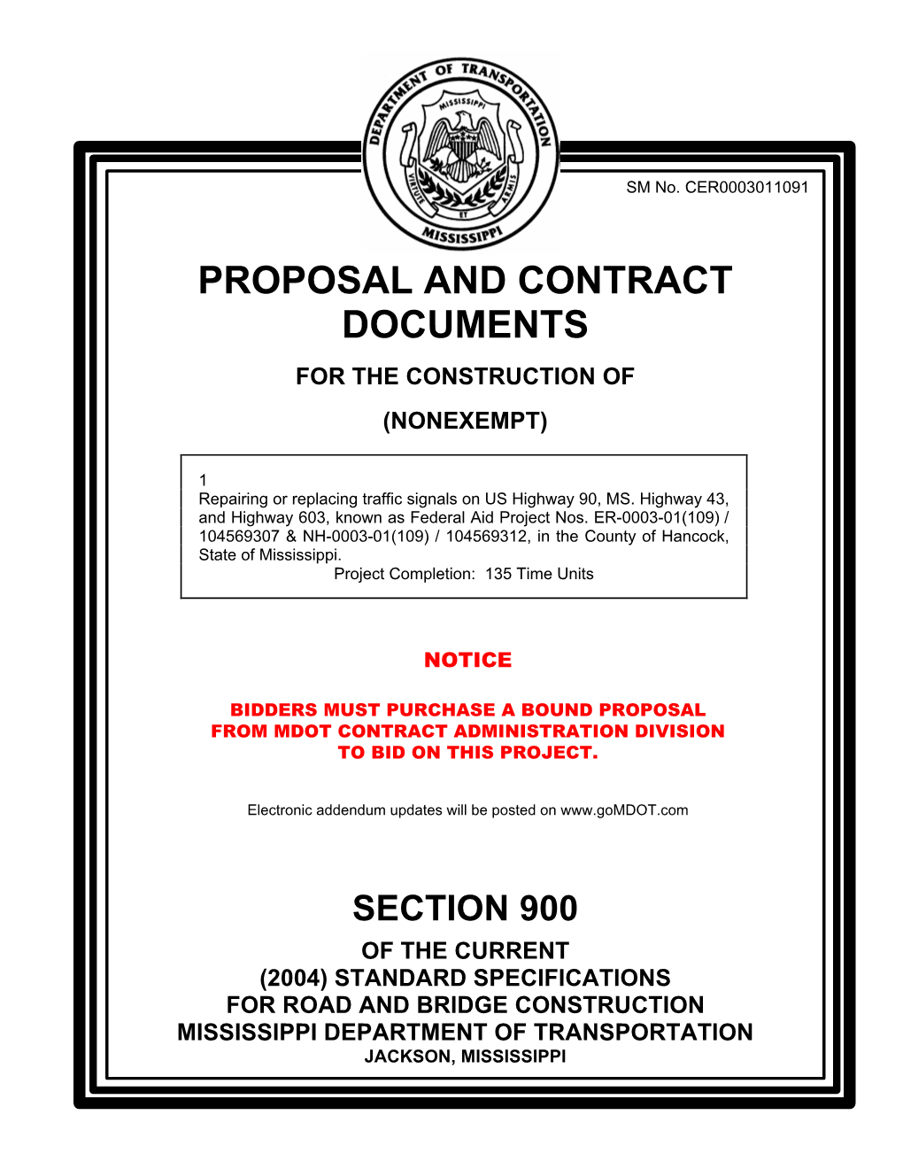 Proposal and Contract Documents