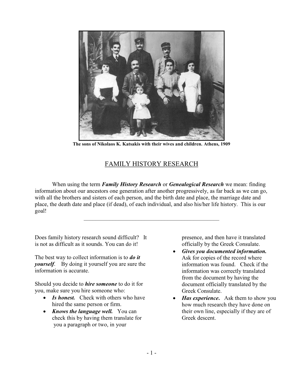 Family History Research