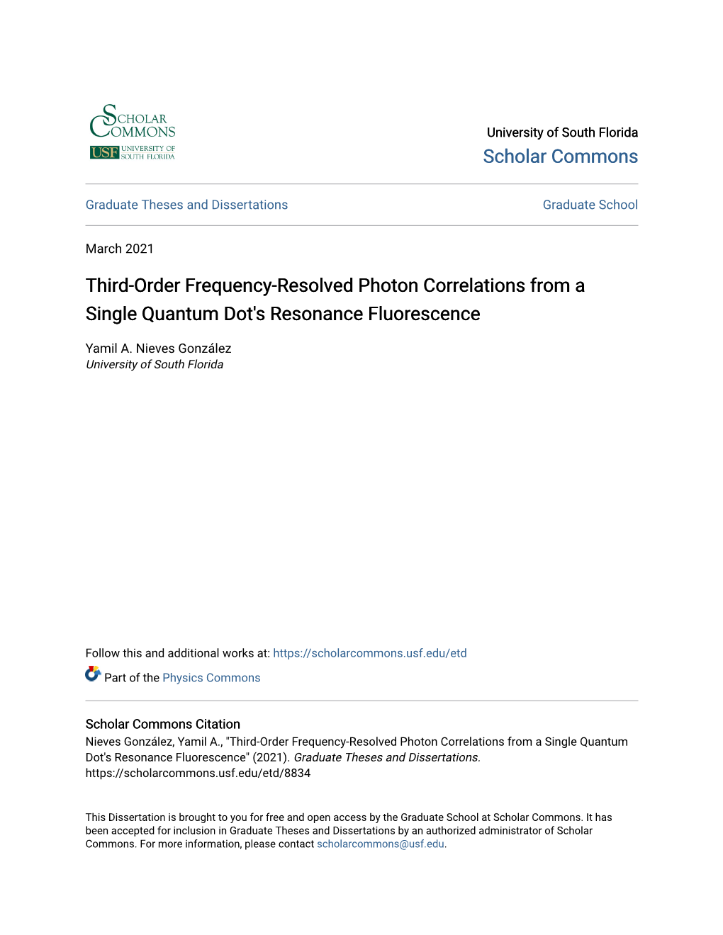 Third-Order Frequency-Resolved Photon Correlations from a Single Quantum Dot's Resonance Fluorescence