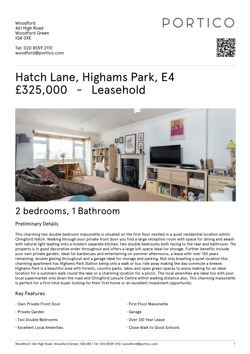 Hatch Lane, Highams Park, E4 £325000