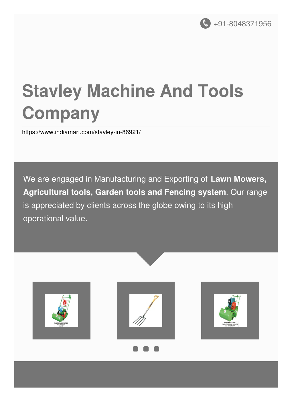 Stavley Machine and Tools Company