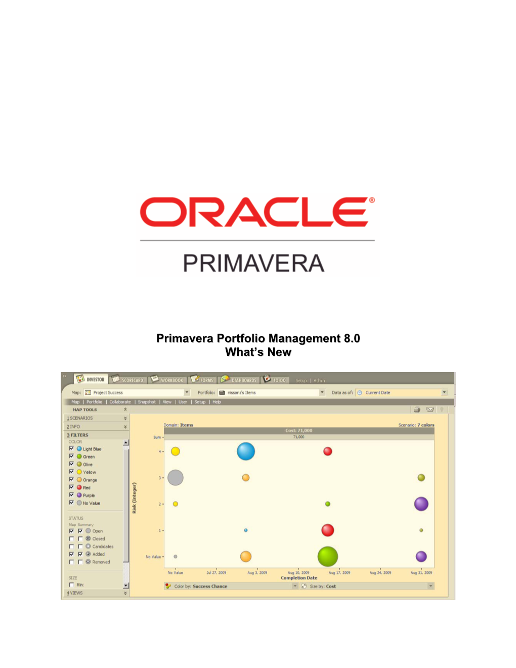 Primavera Portfolio Management 8.0 What's