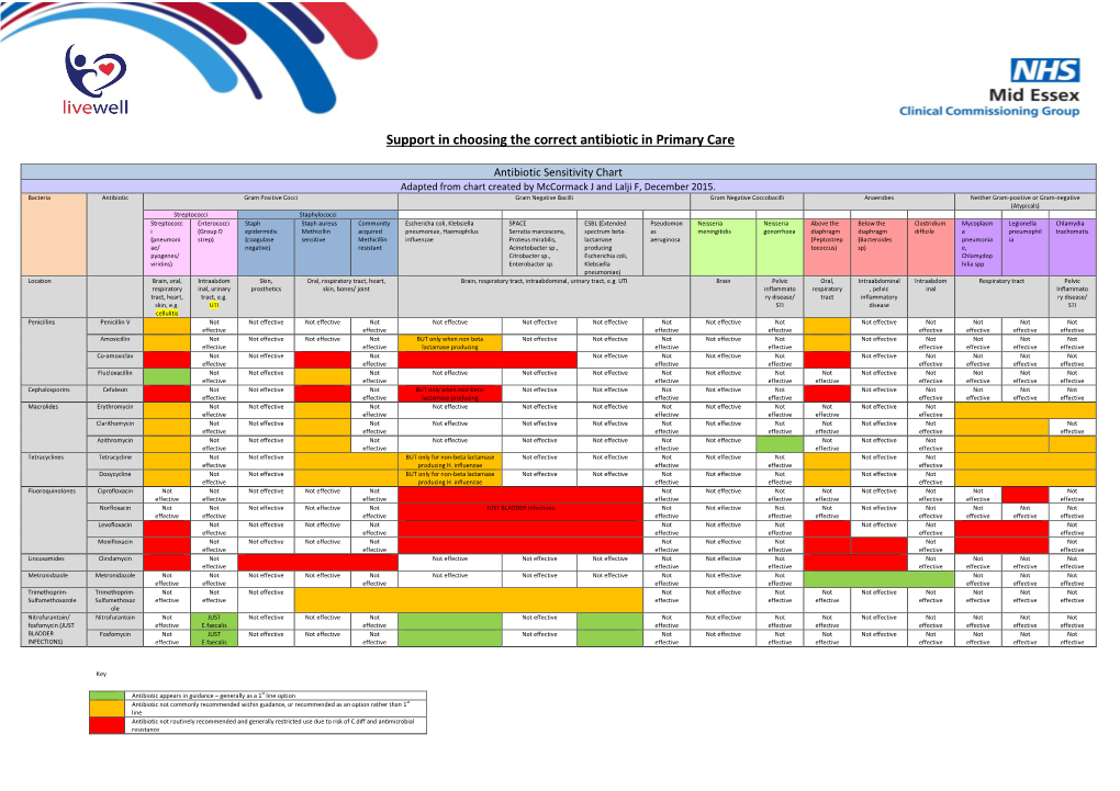 Support in Choosing the Correct Antibiotic in Primary Care