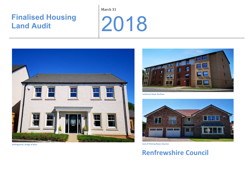 Finalised Housing Land Audit 2018