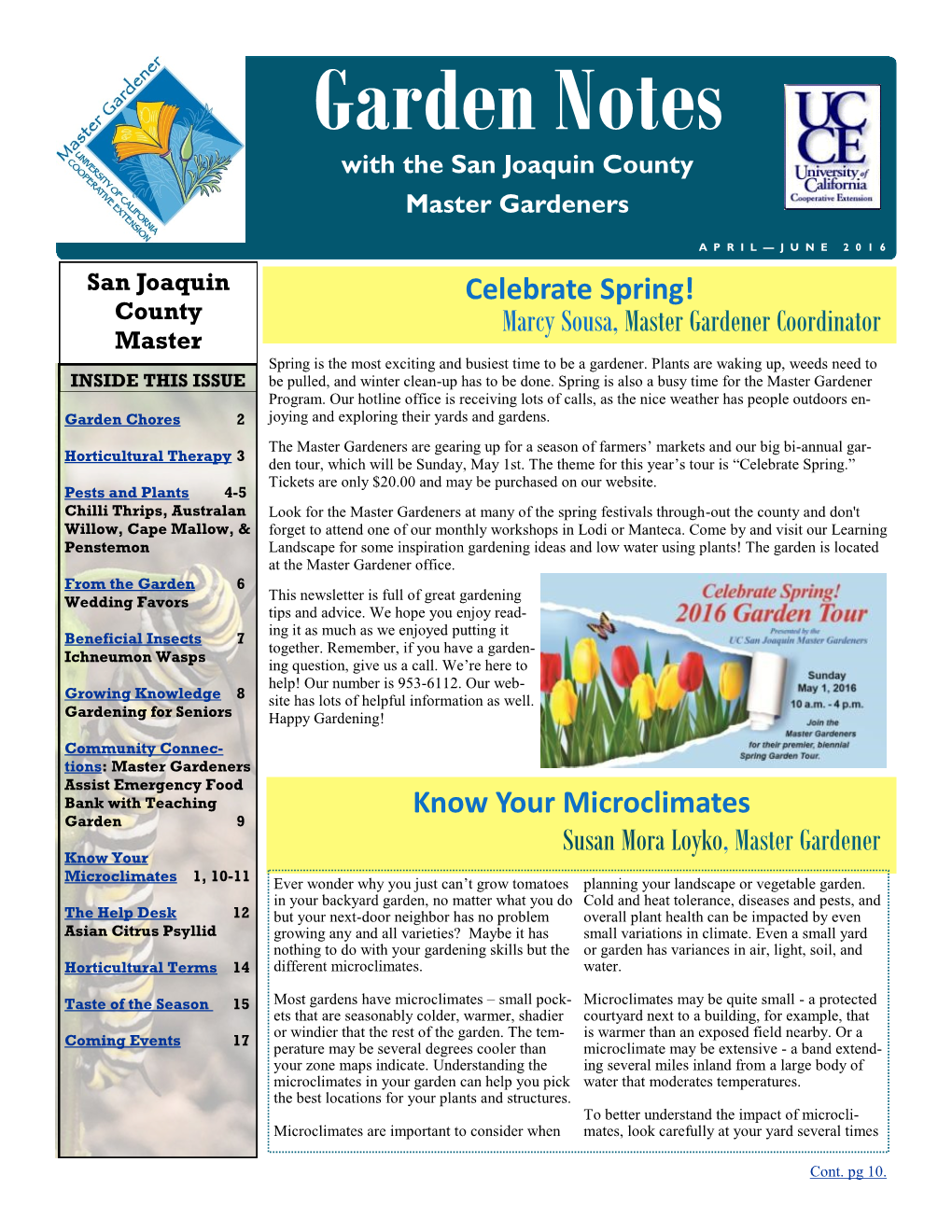 Garden Notes with the San Joaquin County Master Gardeners