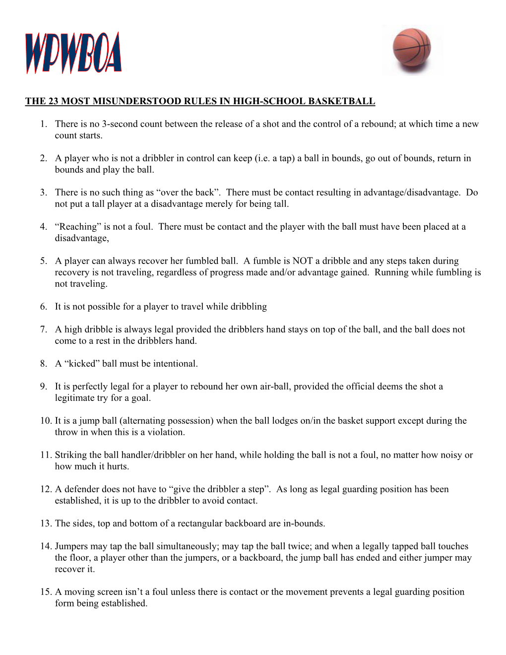 The 23 Most Misunderstood Rules in High-School Basketball