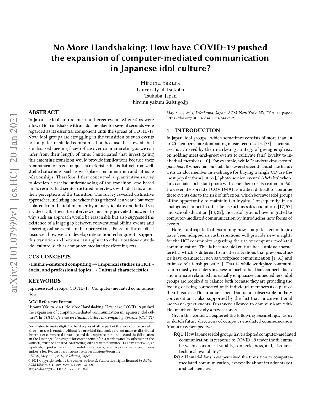 How Have COVID-19 Pushed the Expansion of Computer-Mediated Communication in Japanese Idol Culture?