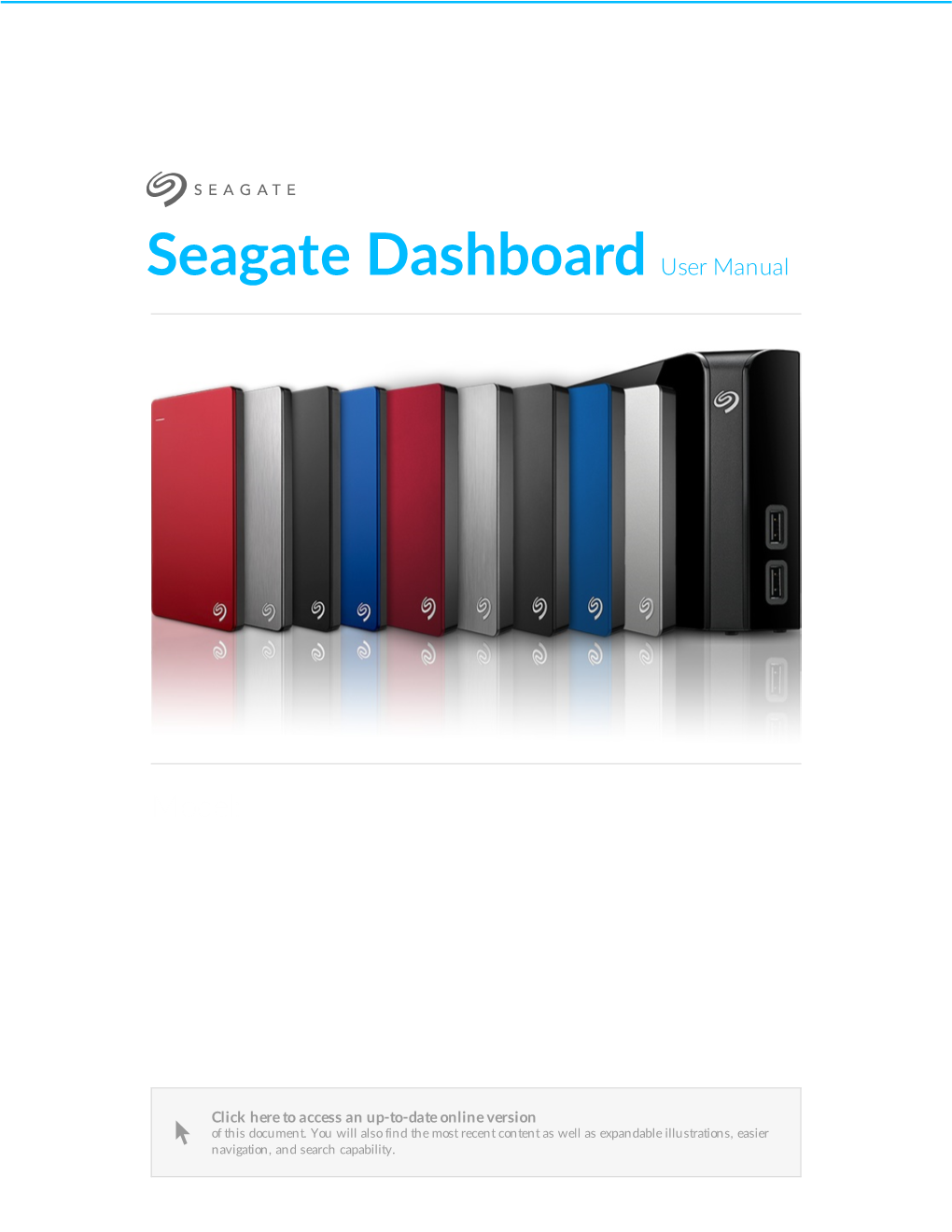 Seagate Dashboard User Manual