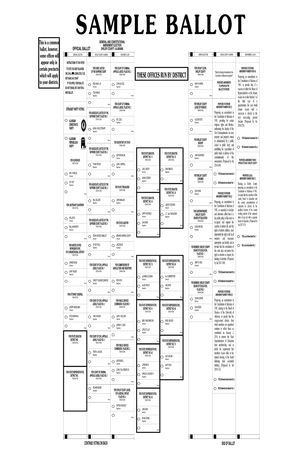 Sample Ballot