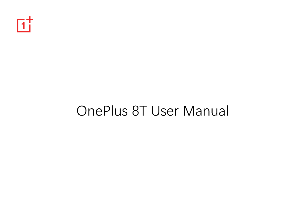 Oneplus 8T User Manual