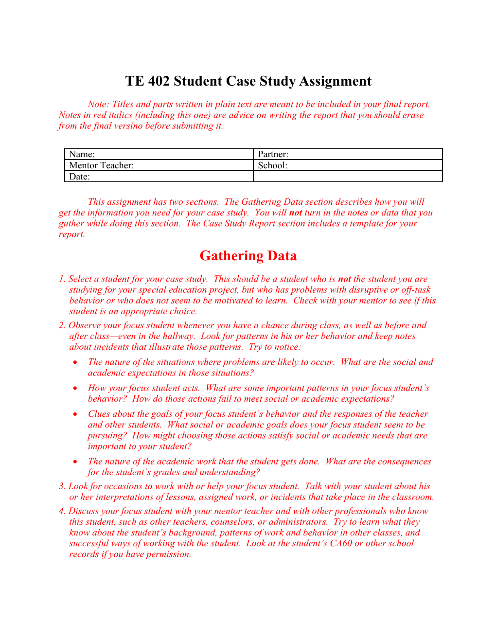 TE 401 Lesson Plans: Fall, 1997 s1