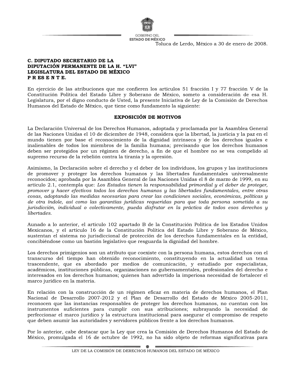 Ley De La Comisión De Derechos Humanos Del Estado De México.Pdf