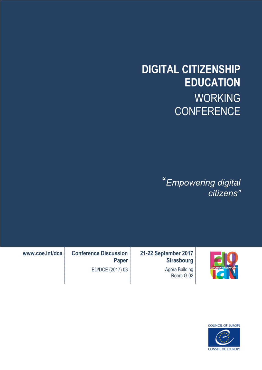 Digital Citizenship Education Working Conference