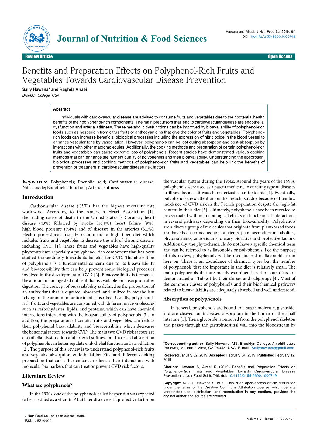 Benefits and Preparation Effects on Polyphenol-Rich Fruits And