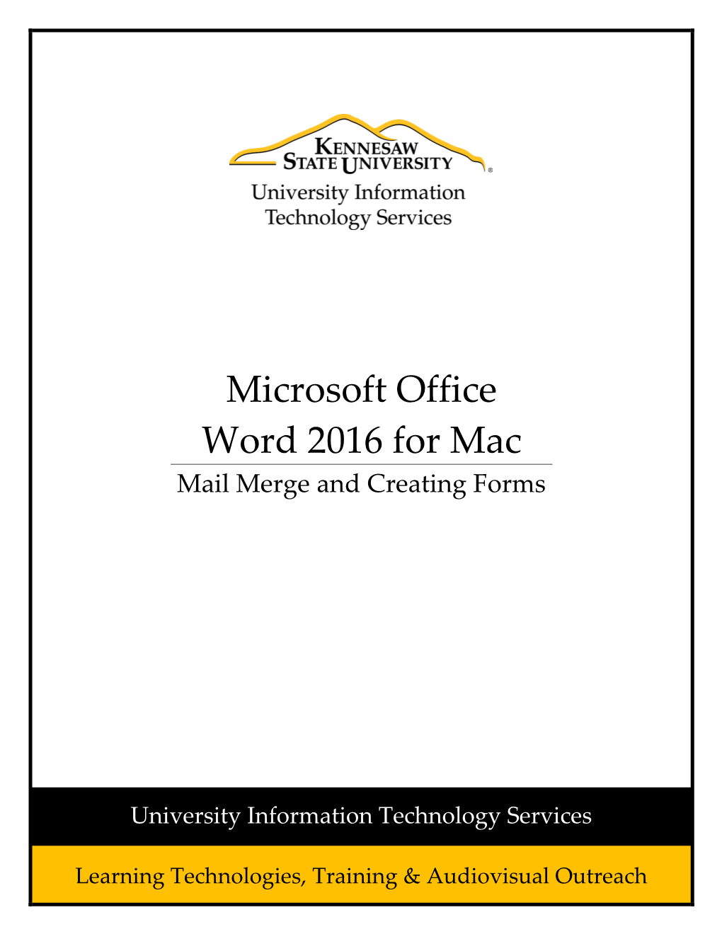 Microsoft Office Word 2016 for Mac Mail Merge and Creating Forms