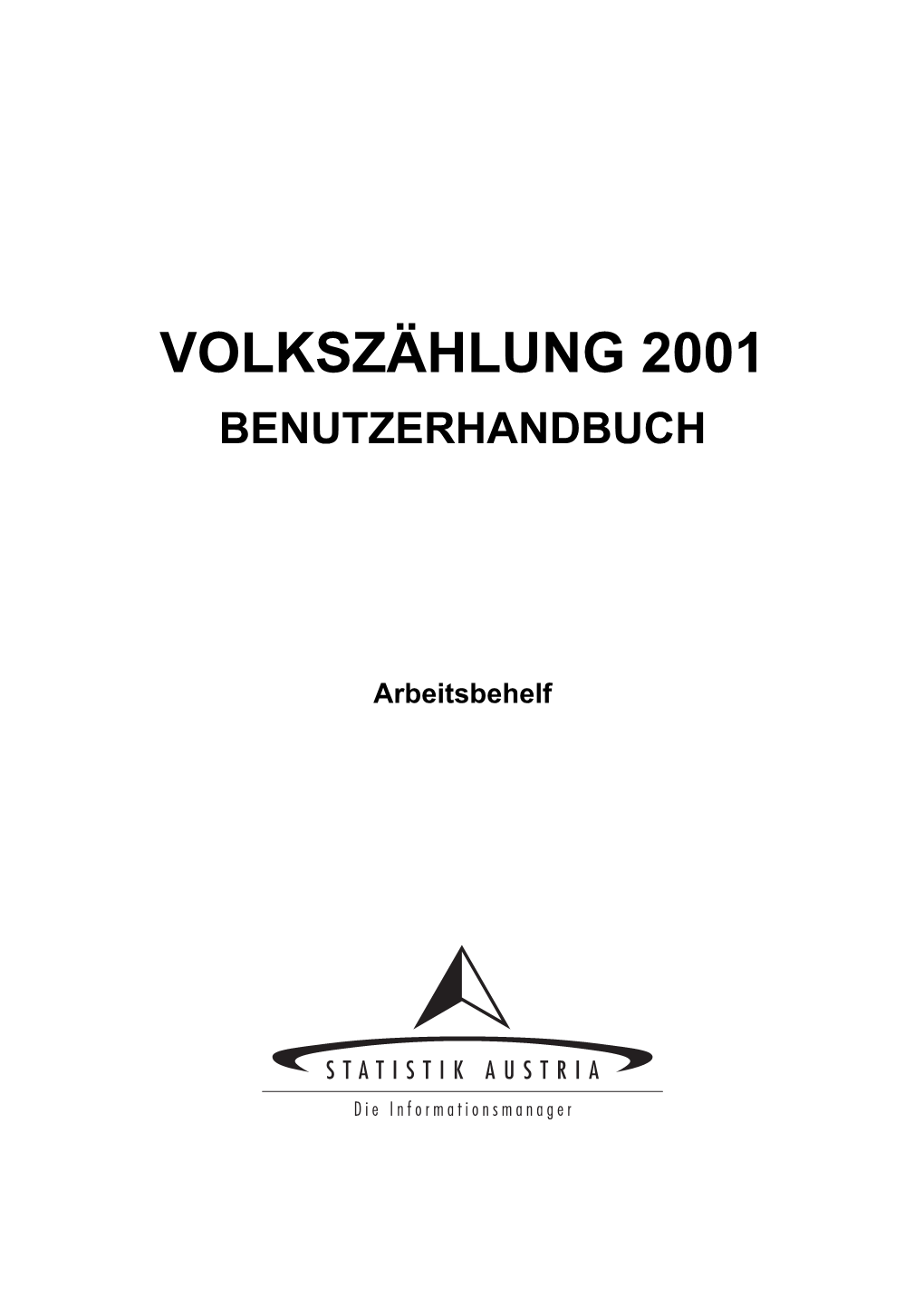 Volkszählung 2001 Benutzerhandbuch