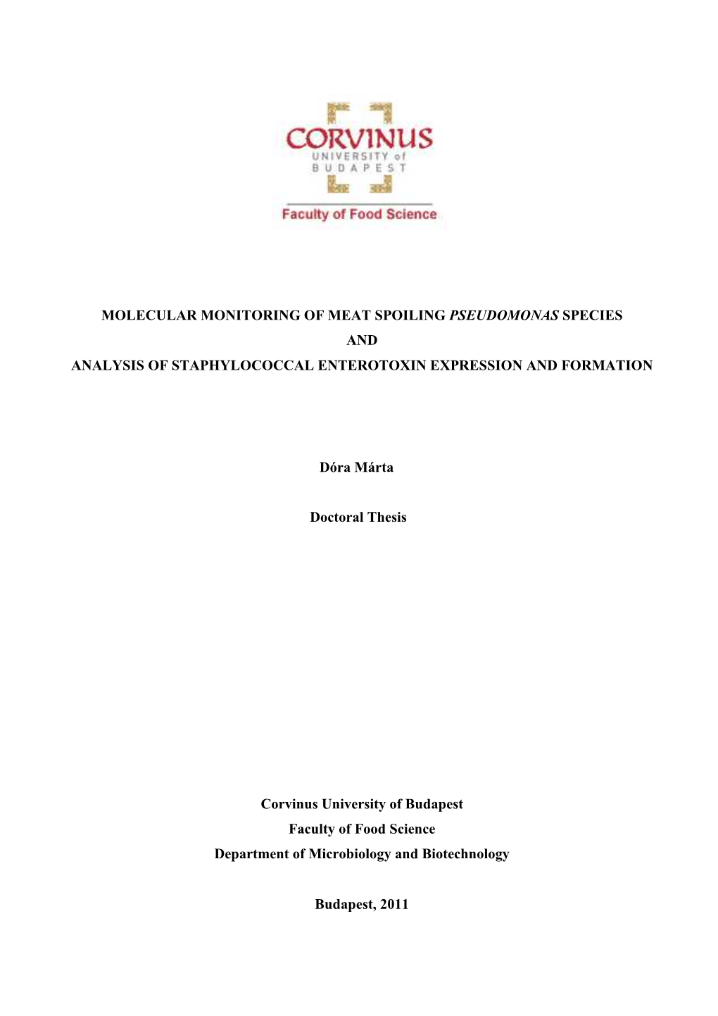 Marta Dora Phd Thesis