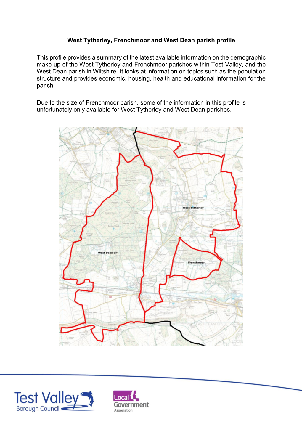 West Tytherley, Frenchmoor and West Dean Parish Profile This Profile