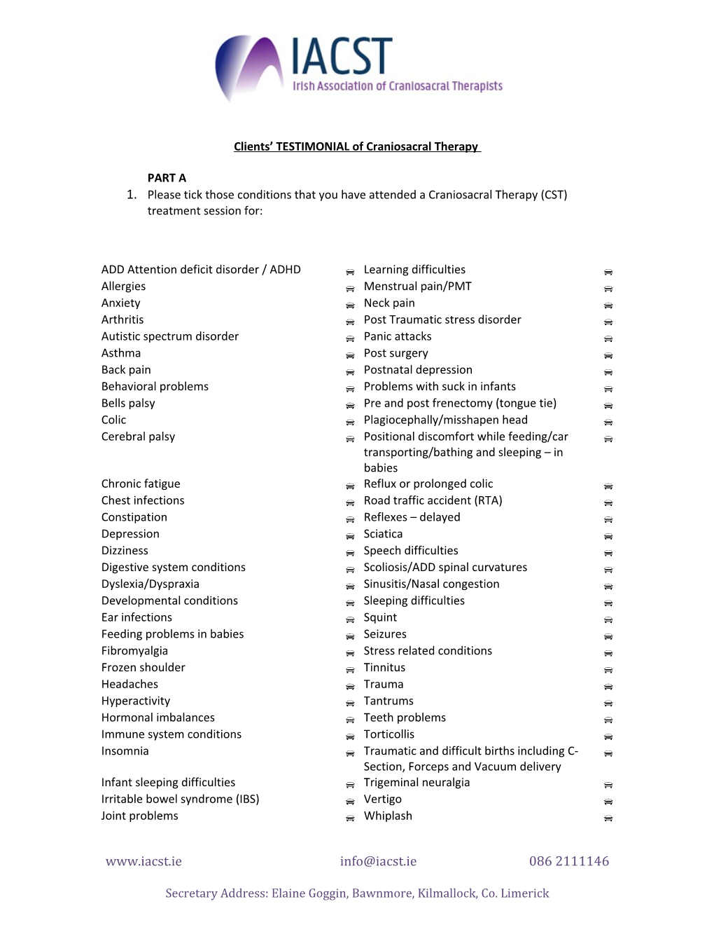 Clients TESTIMONIAL of Craniosacral Therapy