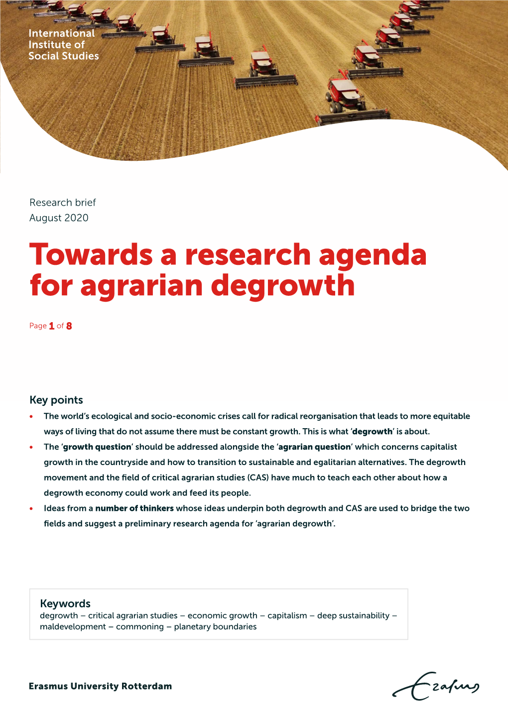 Towards a Research Agenda for Agrarian Degrowth