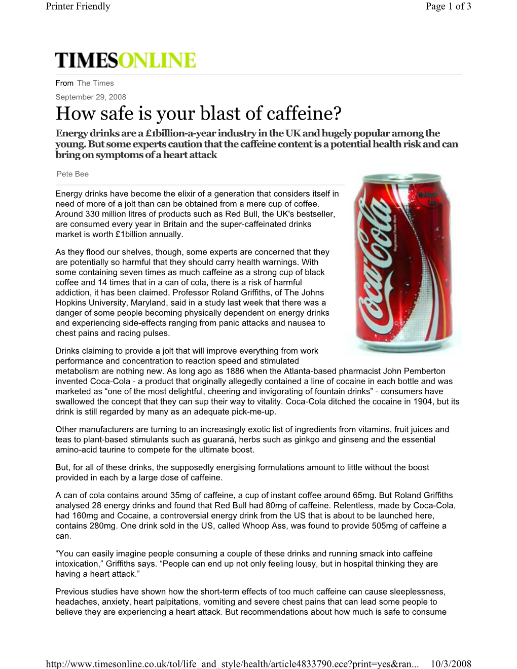 How Safe Is Your Blast of Caffeine? Energy Drinks Are a £1Billion-A-Year Industry in the UK and Hugely Popular Among the Young