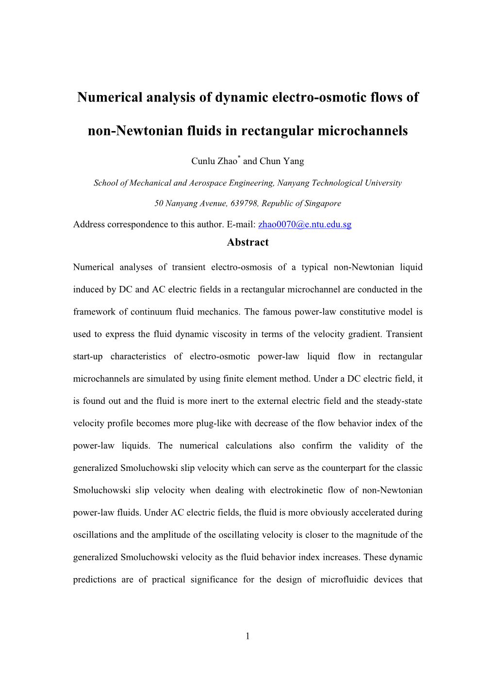 Numerical Analysis of Dynamic Electro-Osmotic Flows of Non-Newtonian Fluids in Rectangular Microchannels