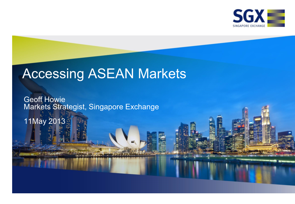 Accessing ASEAN Markets