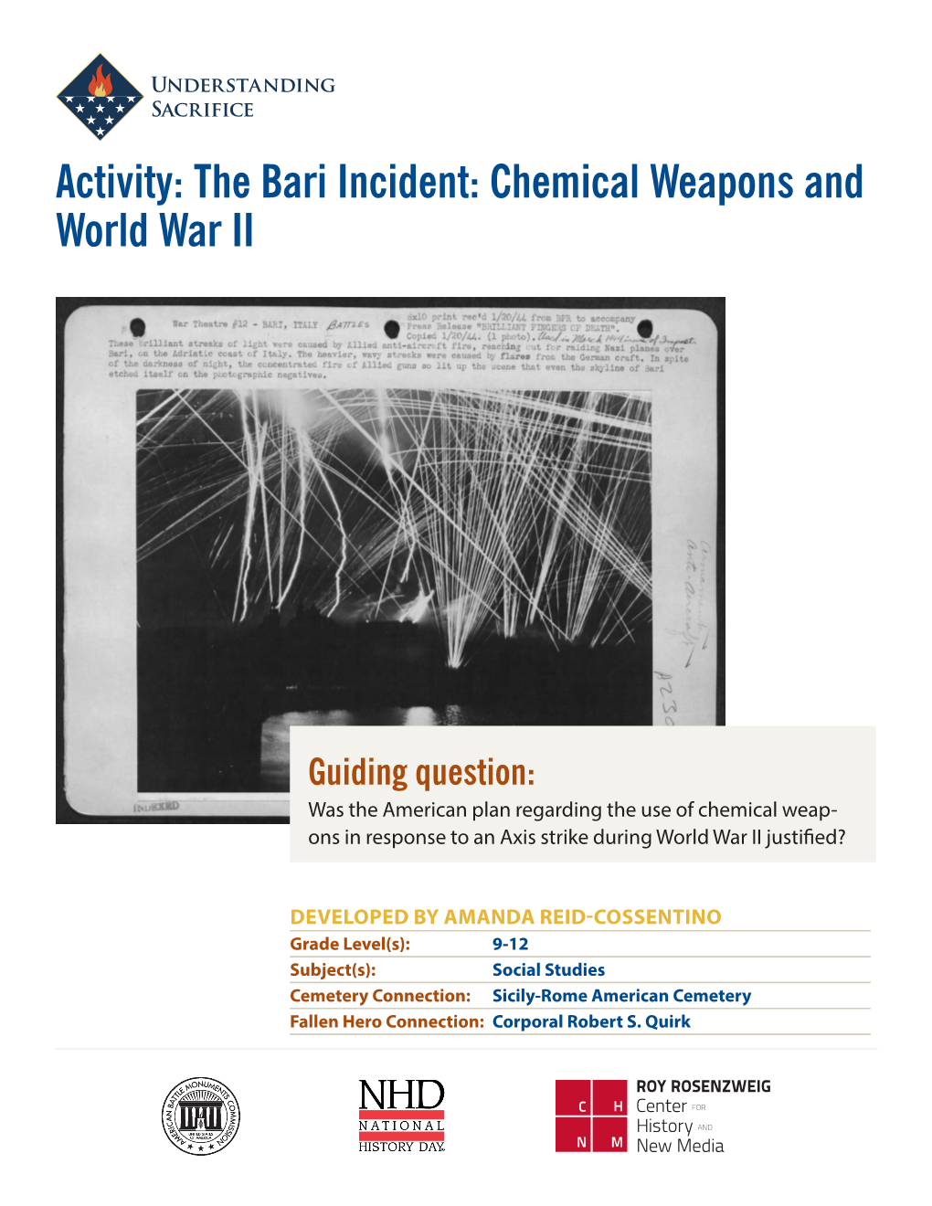 The Bari Incident: Chemical Weapons and World War II